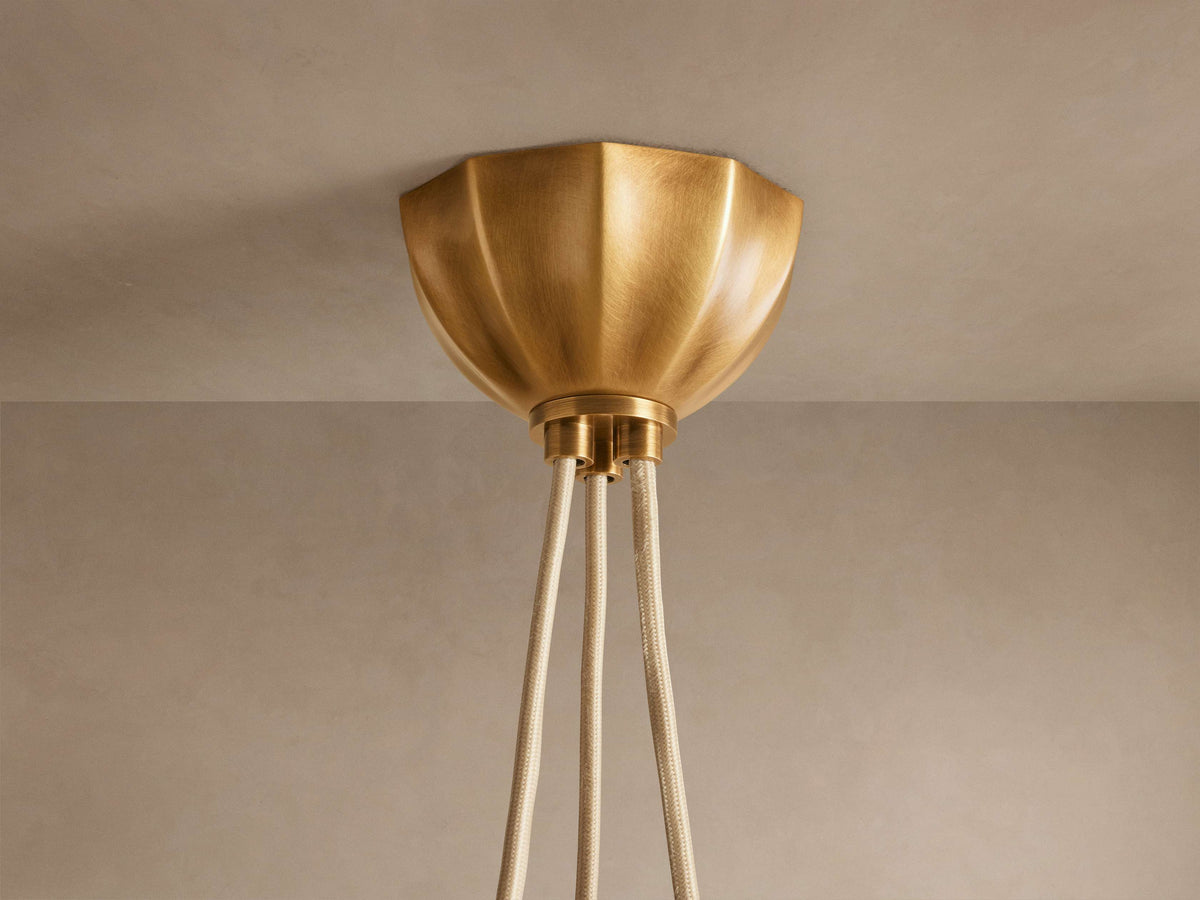 Agnes Paneled Glass Cluster Chandelier