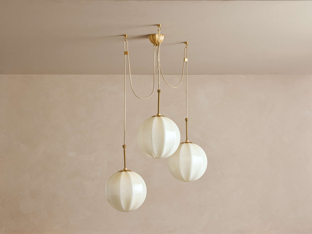 Agnes Paneled Glass Cluster Chandelier