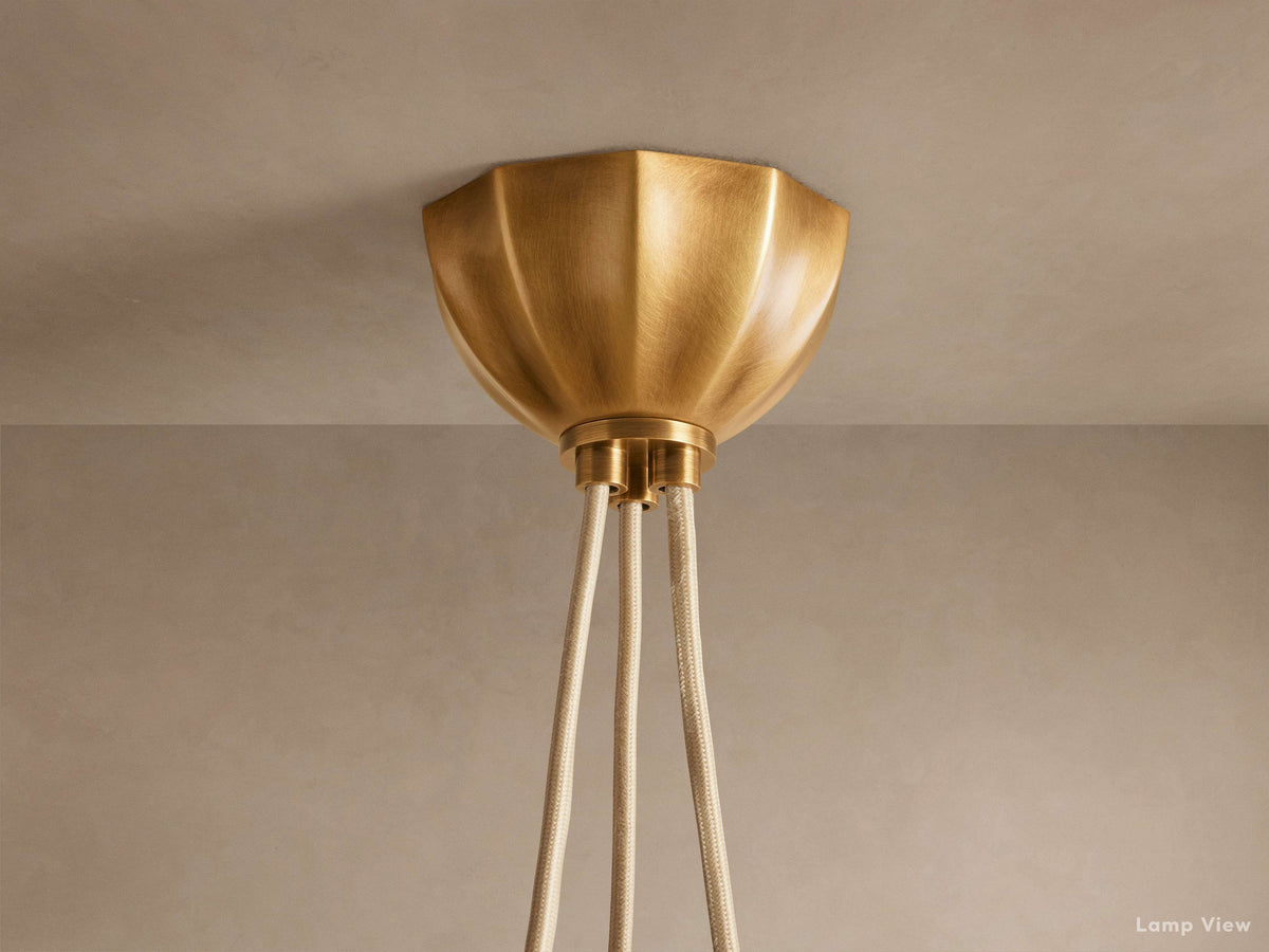 Agnes Paneled Glass Cluster Chandelier