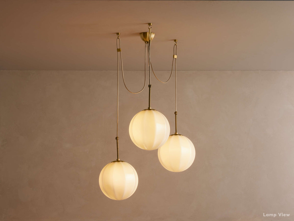 Agnes Paneled Glass Cluster Chandelier