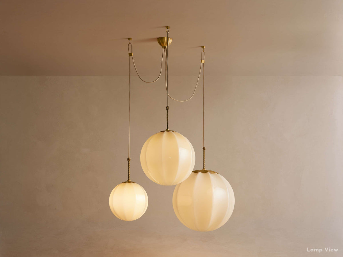 Agnes Paneled Glass Cluster Chandelier