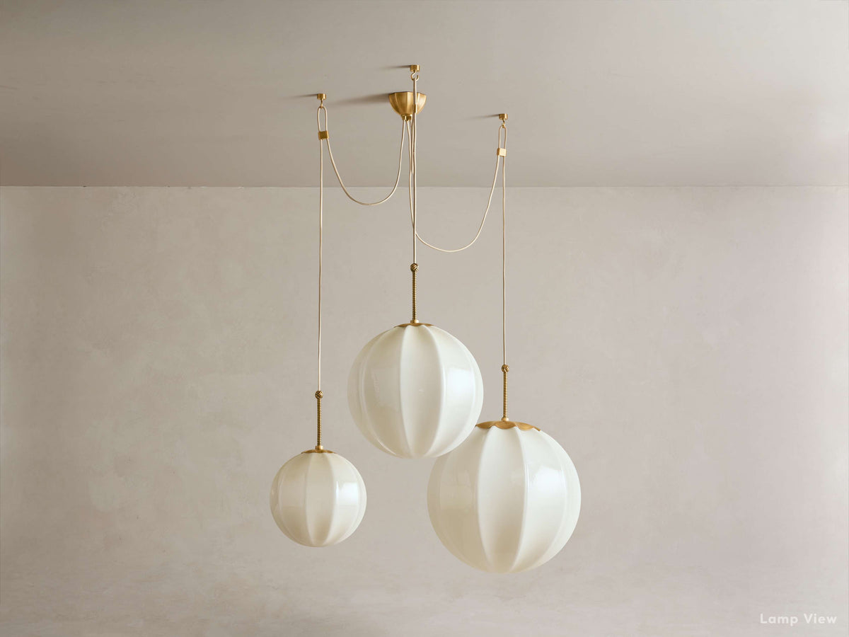 Agnes Paneled Glass Cluster Chandelier