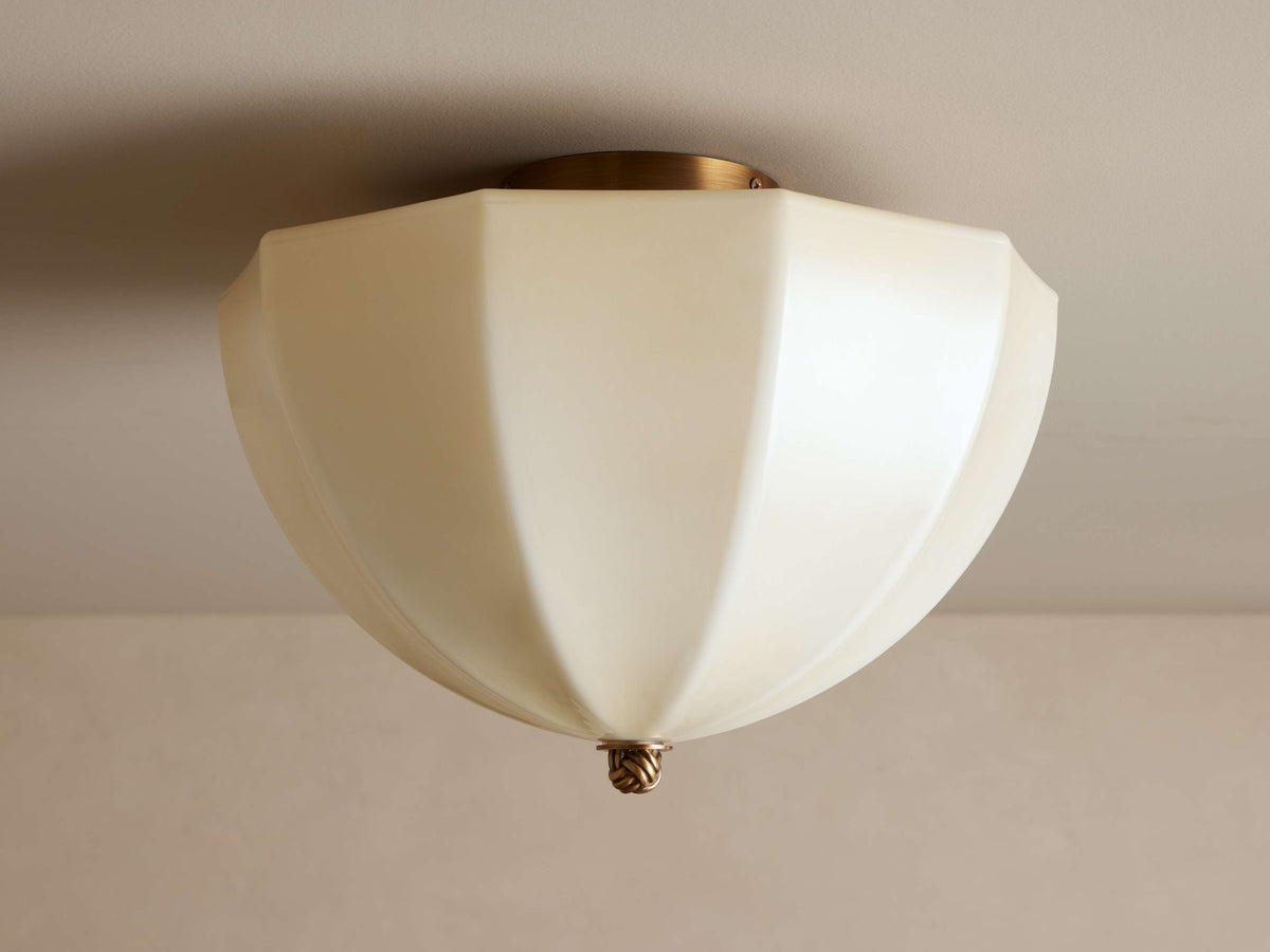 Agnes Paneled Glass Flush Mount