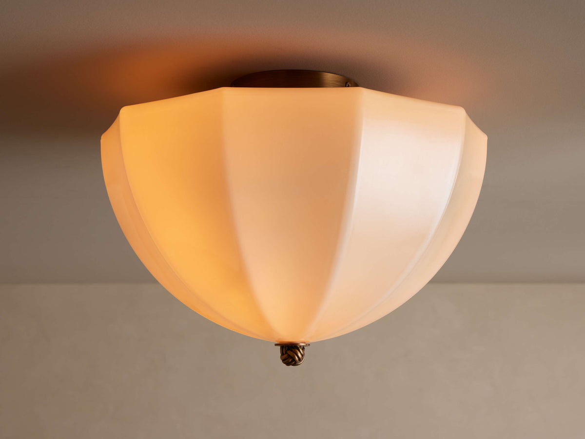 Agnes Paneled Glass Flush Mount