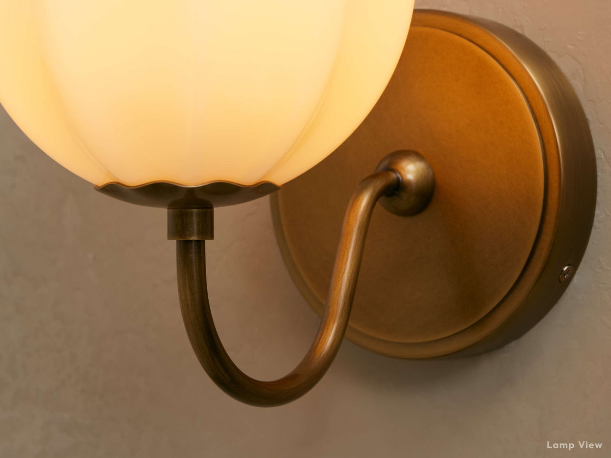 Agnes Paneled Glass Gooseneck Sconce