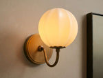 Agnes Paneled Glass Gooseneck Sconce