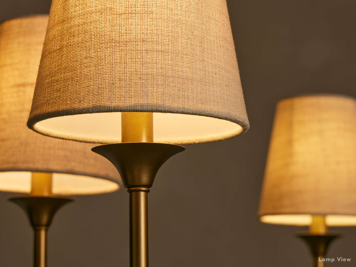 Saige Crisp Shade Round Chandelier