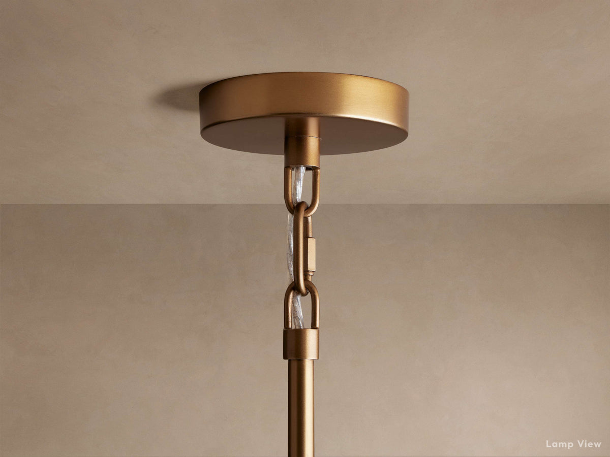 Saige Crisp Shade Round Chandelier