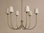Saige Crisp Shade Round Chandelier