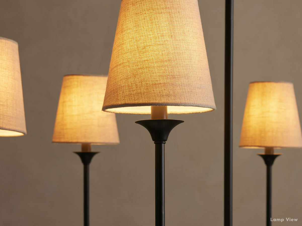 Saige Crisp Shade Round Chandelier