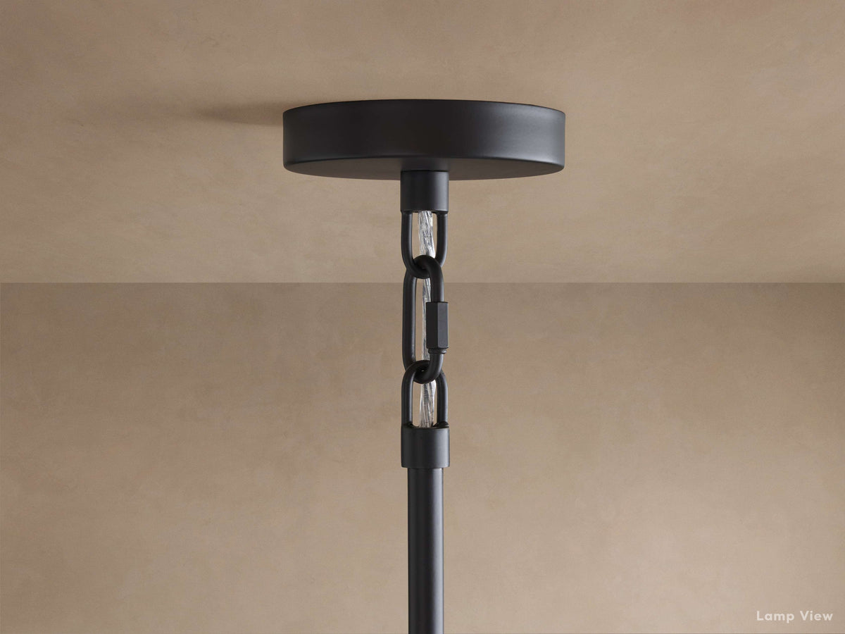 Saige Crisp Shade Round Chandelier