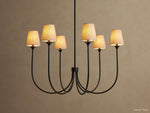 Saige Crisp Shade Round Chandelier