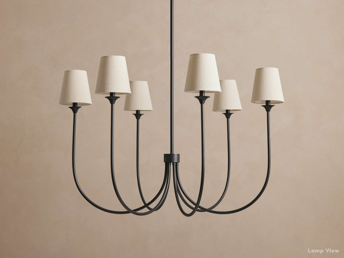 Saige Crisp Shade Round Chandelier