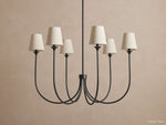 Saige Crisp Shade Round Chandelier