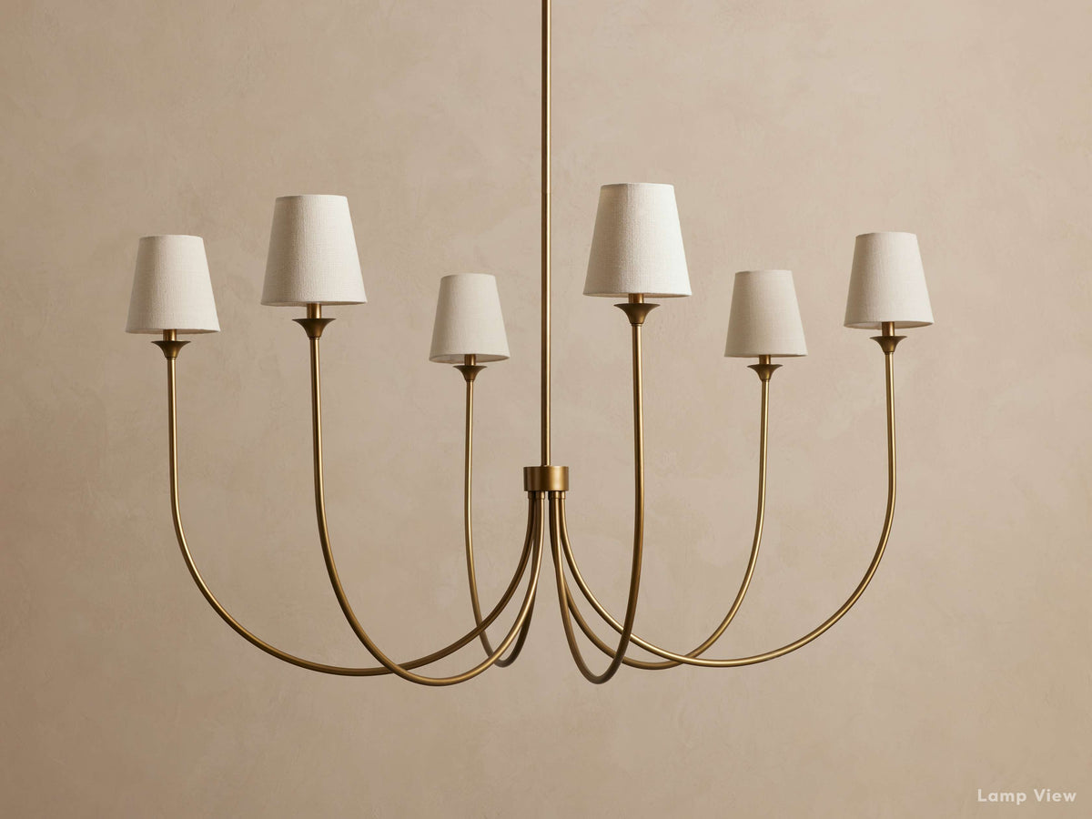 Saige Crisp Shade Round Chandelier