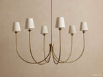 Saige Crisp Shade Round Chandelier