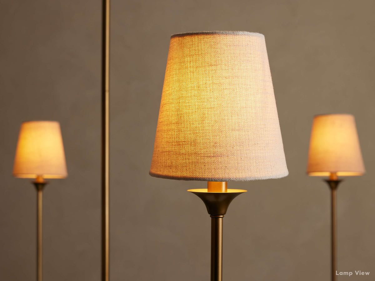 Saige Crisp Shade Round Chandelier