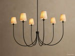 Saige Crisp Shade Round Chandelier