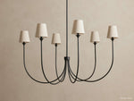 Saige Crisp Shade Round Chandelier
