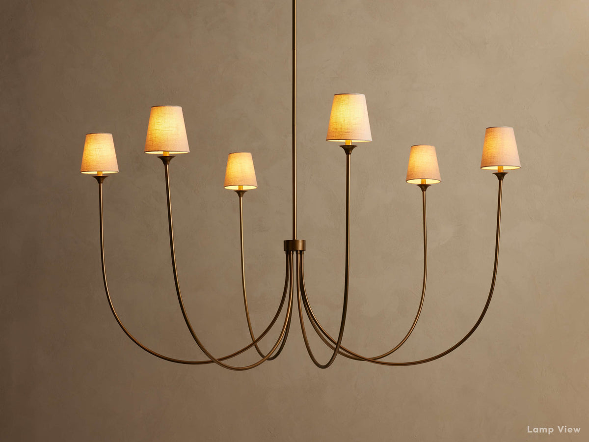 Saige Crisp Shade Round Chandelier