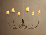 Saige Crisp Shade Round Chandelier