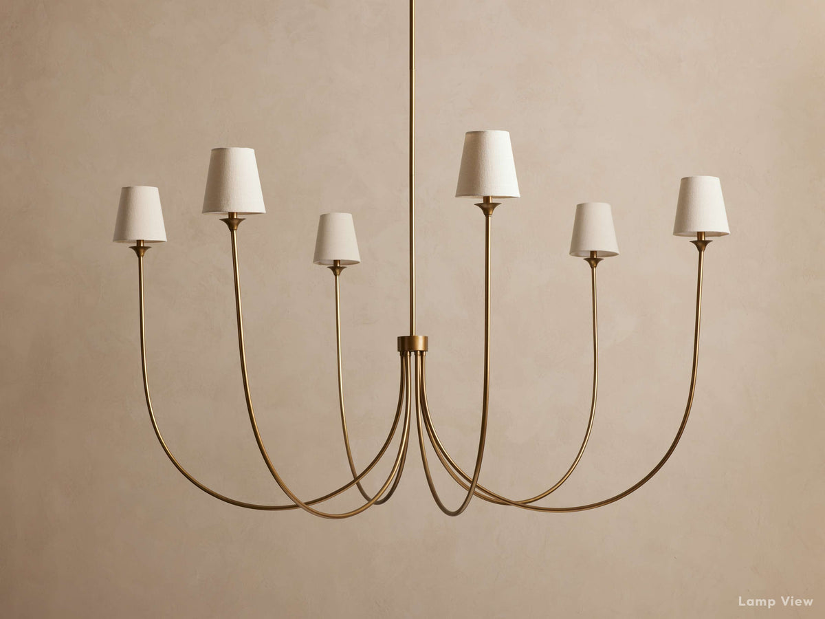 Saige Crisp Shade Round Chandelier