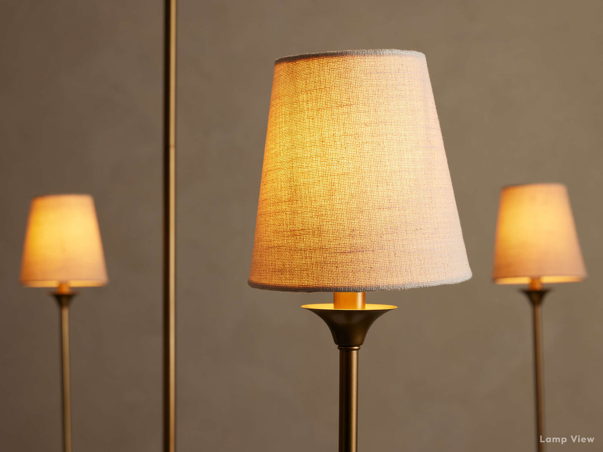 Saige Crisp Shade Round Chandelier