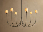 Saige Crisp Shade Round Chandelier