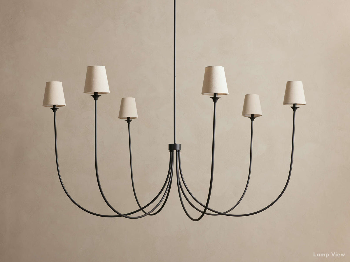 Saige Crisp Shade Round Chandelier