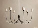Saige Crisp Shade Round Chandelier