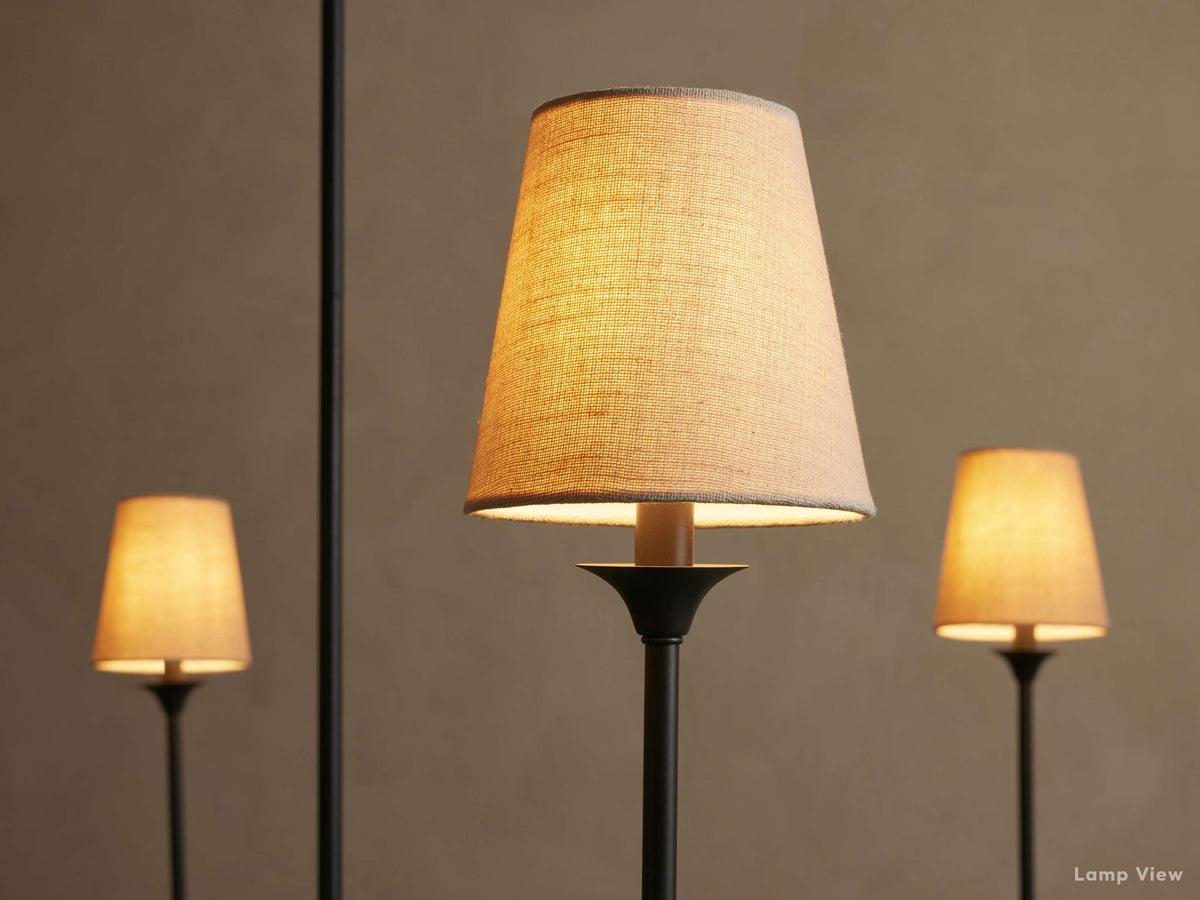 Saige Crisp Shade Round Chandelier