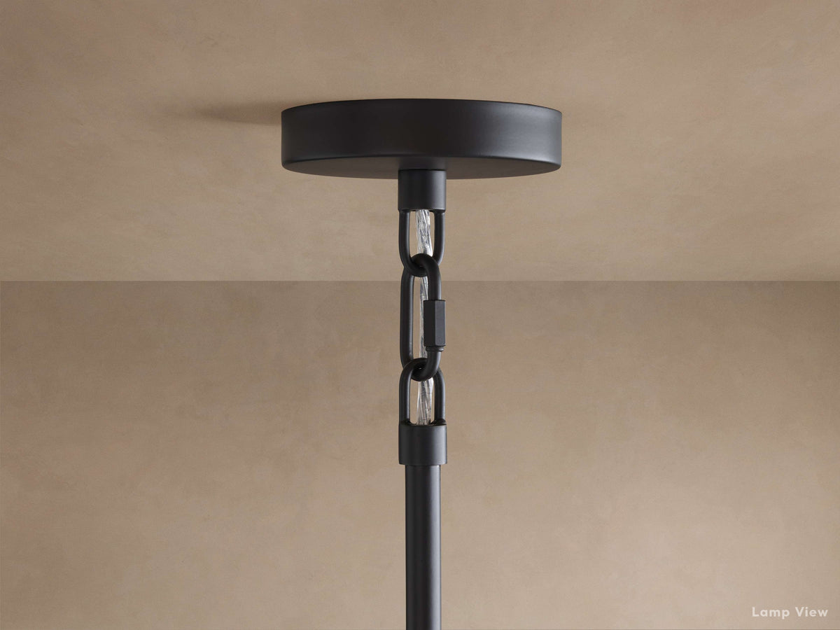 Saige Crisp Shade Round Chandelier