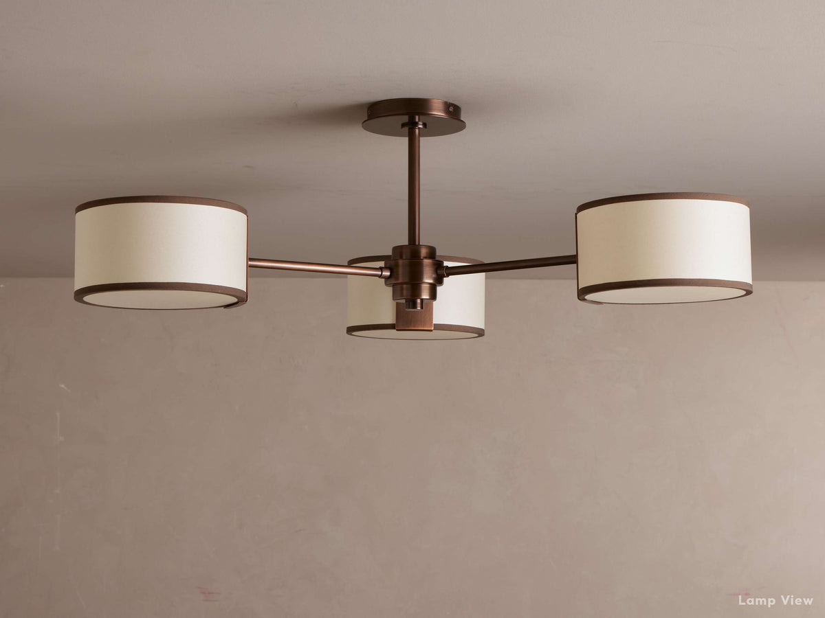 Daphne Textile Shade Flush Mount