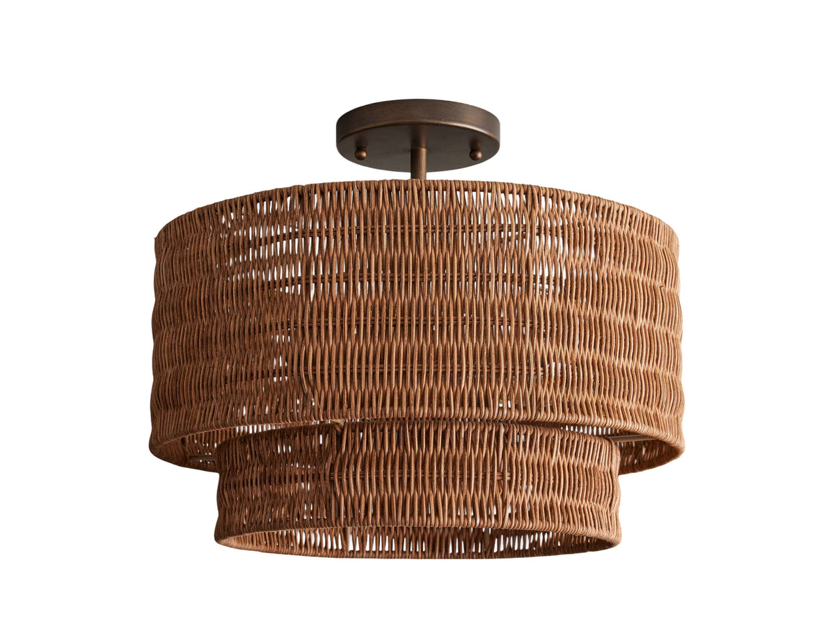 Paloma Breezy Rattan Flush Mount