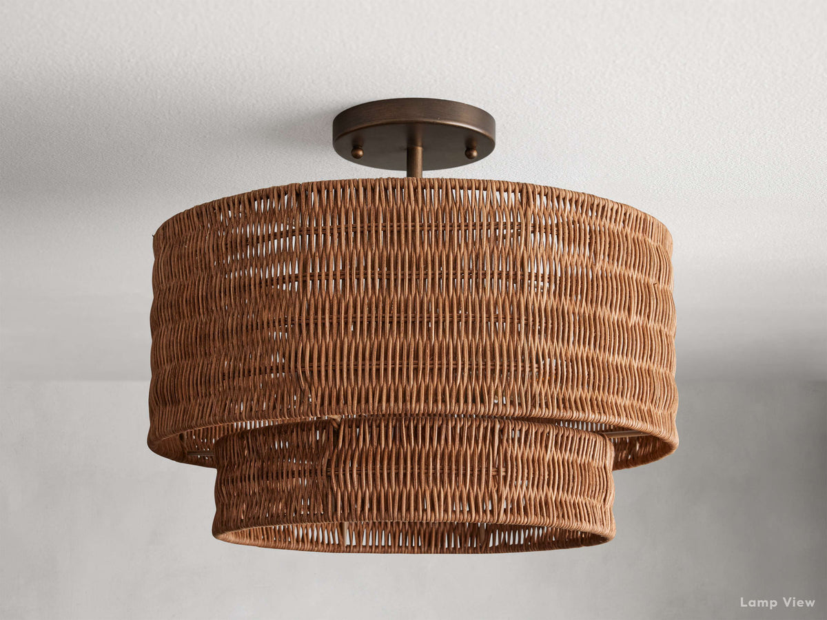 Paloma Breezy Rattan Flush Mount