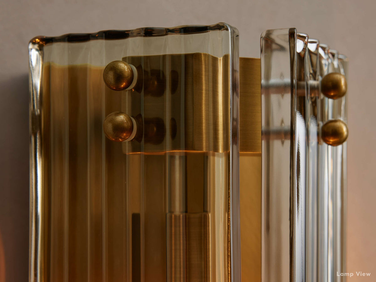 Delsie Grooved Glass Wall Sconce