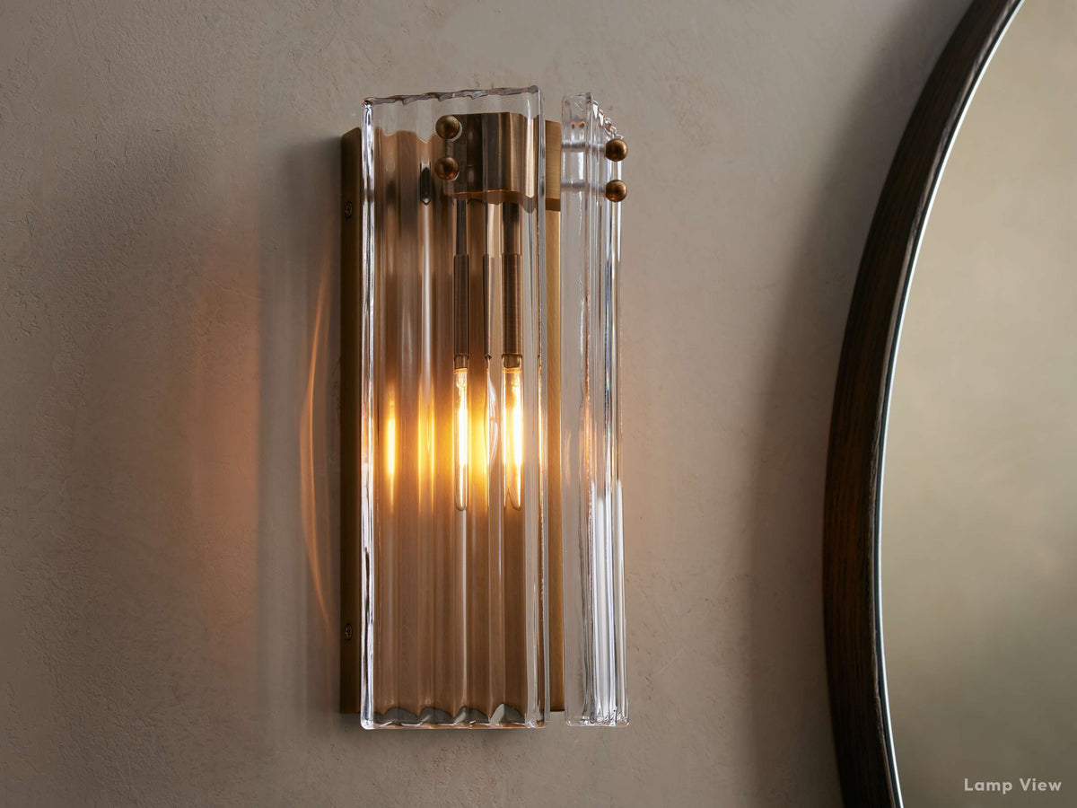 Delsie Grooved Glass Wall Sconce