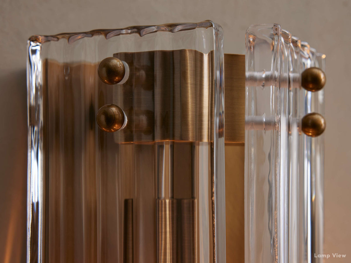 Delsie Grooved Glass Wall Sconce