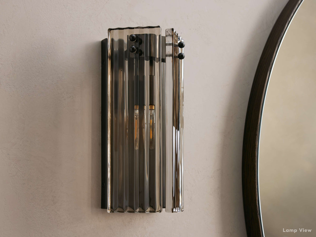 Delsie Grooved Glass Wall Sconce