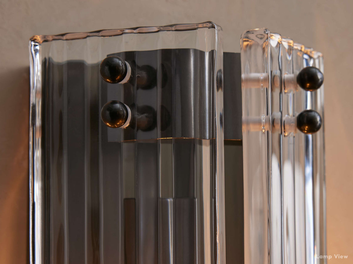Delsie Grooved Glass Wall Sconce
