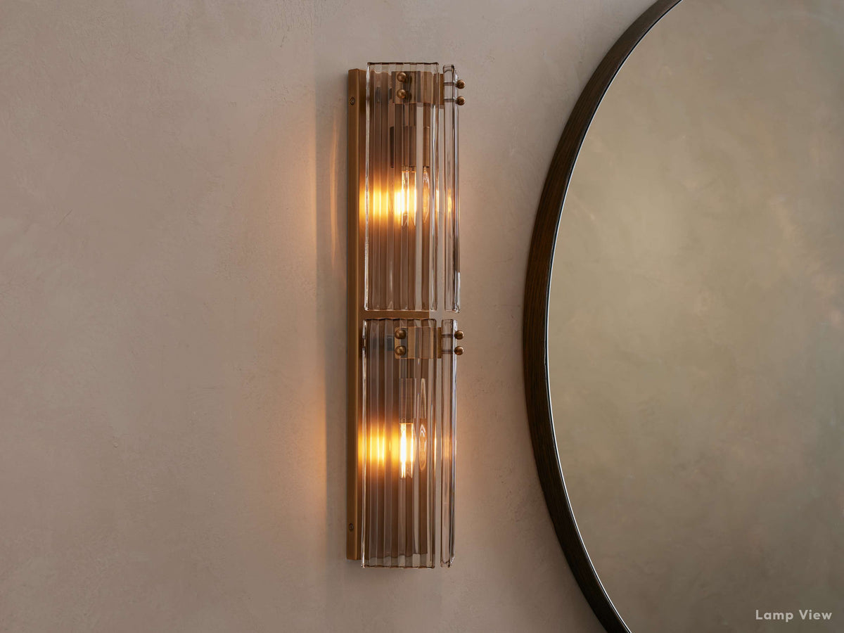 Delsie Grooved Glass Wall Sconce