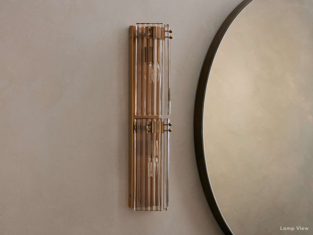 Delsie Grooved Glass Wall Sconce