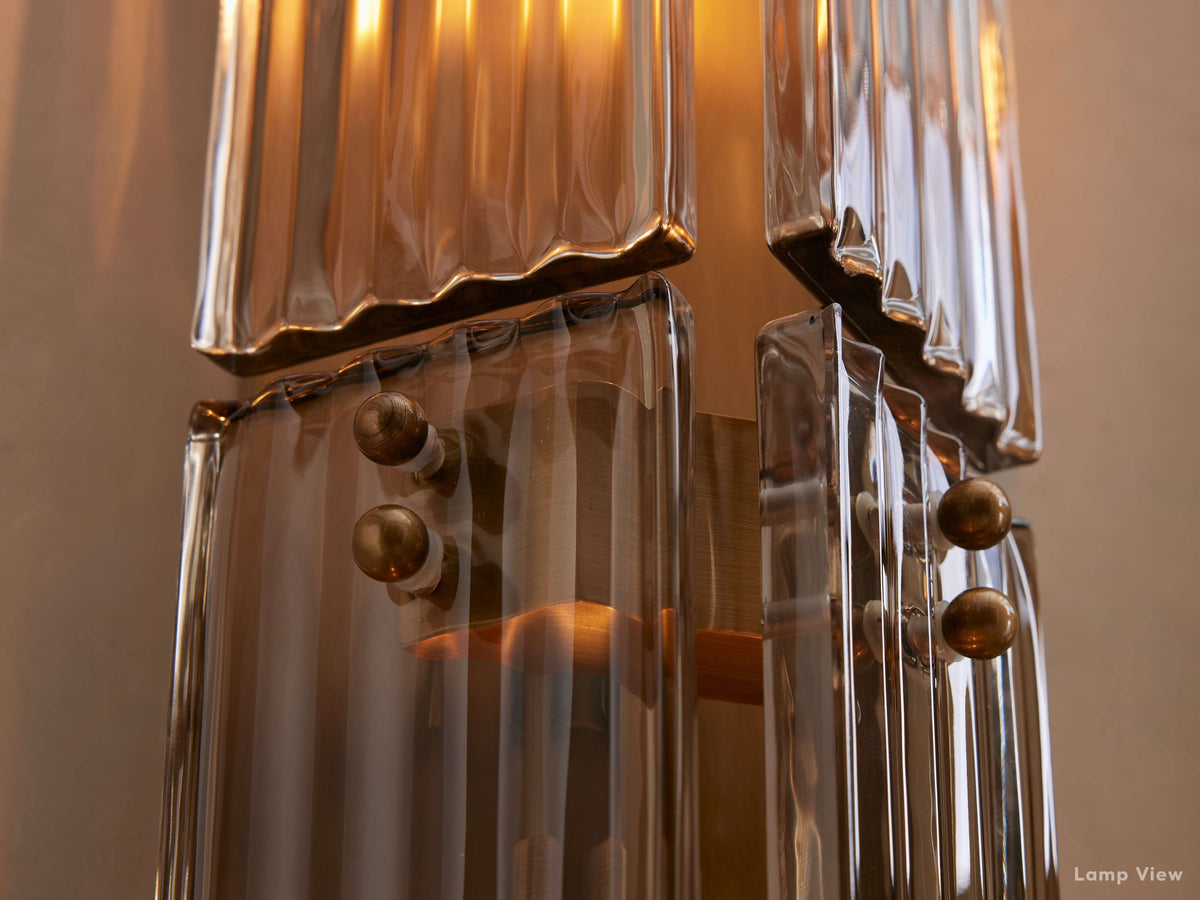 Delsie Grooved Glass Wall Sconce
