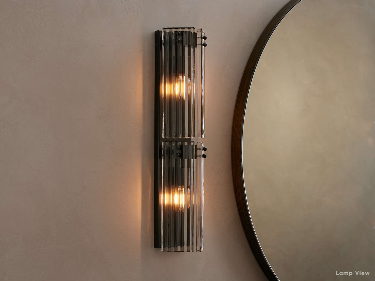Delsie Grooved Glass Wall Sconce