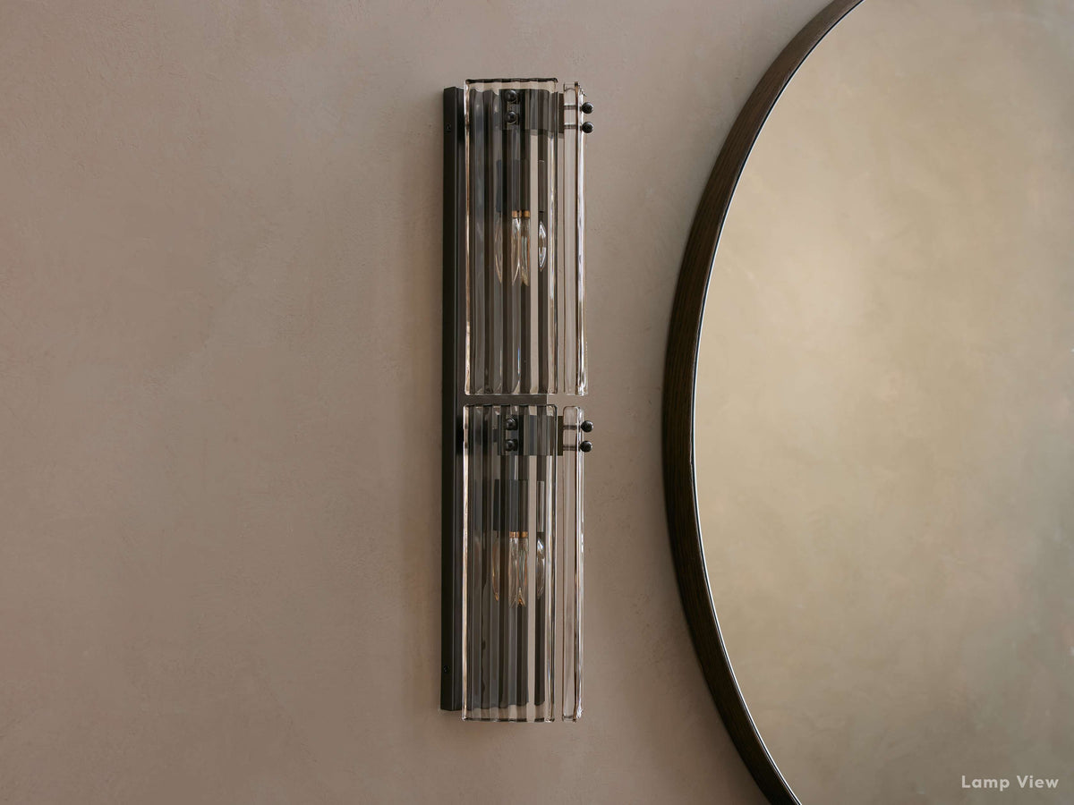 Delsie Grooved Glass Wall Sconce