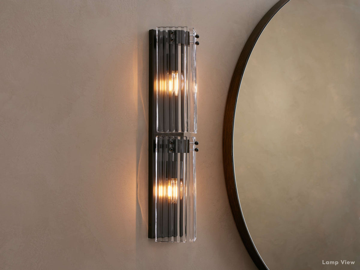 Delsie Grooved Glass Wall Sconce