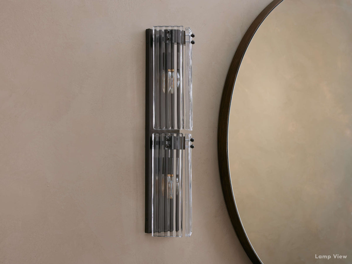 Delsie Grooved Glass Wall Sconce