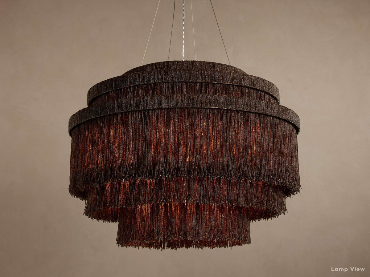Romilly Glass Tassel Tiered Chandelier