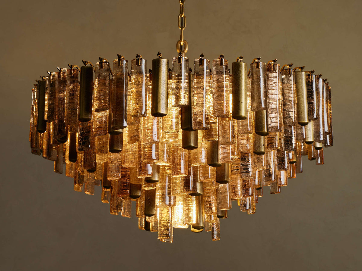 Neve Tubular Glass Round Chandelier
