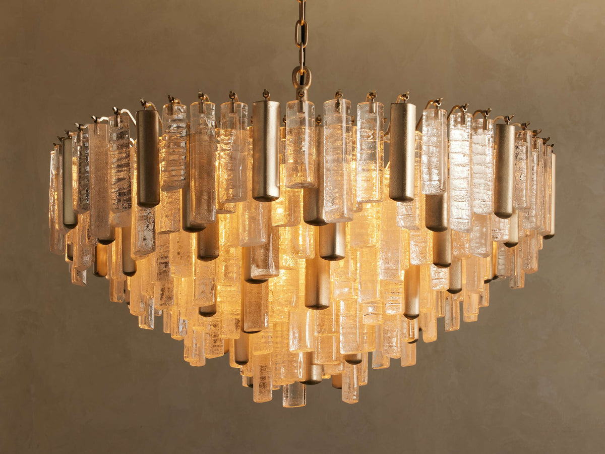 Neve Tubular Glass Round Chandelier